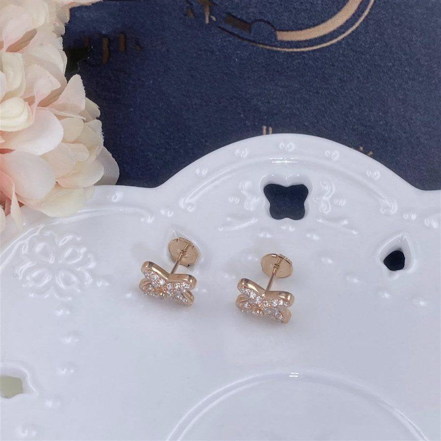 [Topon Jewelry]JEUX DE PINK GOLD DIAMOND EARRINGS