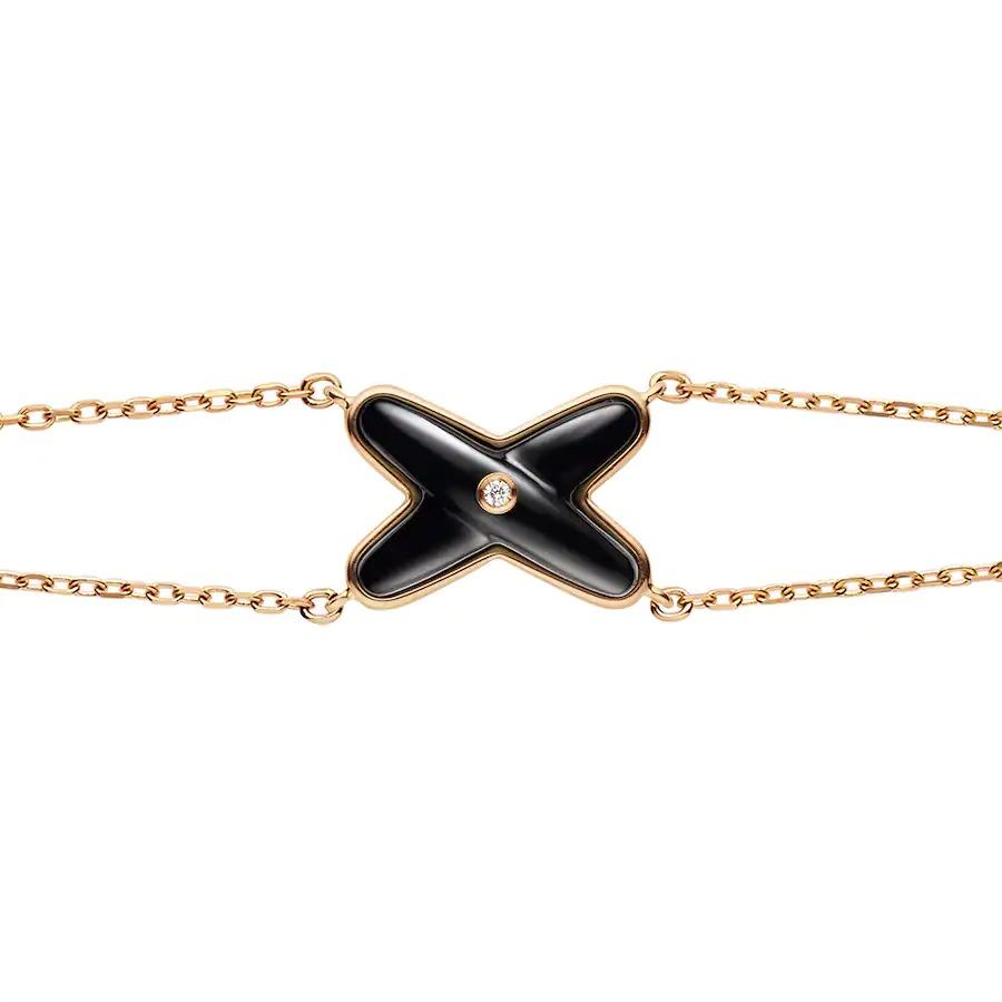 [Topon]JEUX BRACELET ONYX PINK GOLD 1 DIAMOND