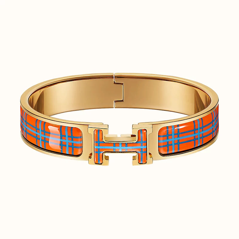 [Topon Jewelry]H TARTAN BRACELET 12MM