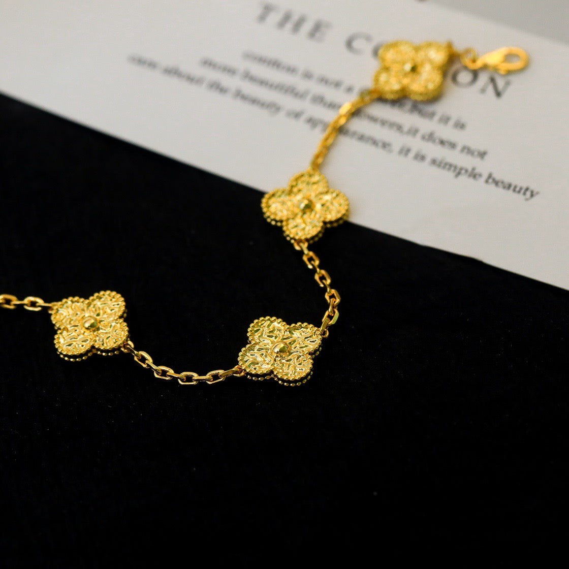 [Topon Jewelry]CLOVER 5 MOTIFS BRONZING BRACELET