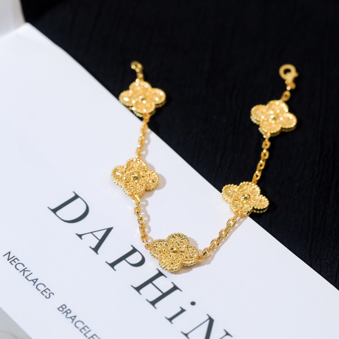 [Topon Jewelry]CLOVER 5 MOTIFS BRONZING BRACELET