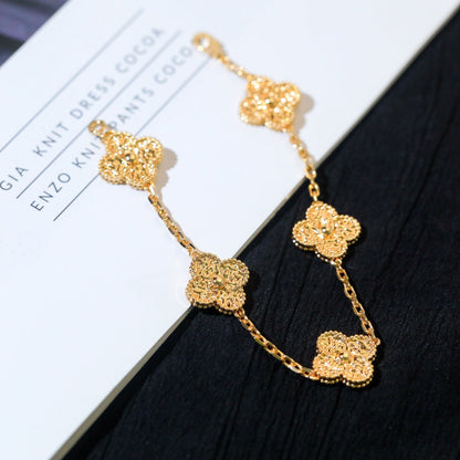 [Topon Jewelry]CLOVER 5 MOTIFS BRONZING BRACELET