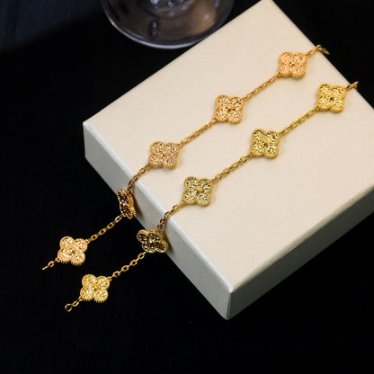 [Topon Jewelry]CLOVER 5 MOTIFS BRONZING BRACELET