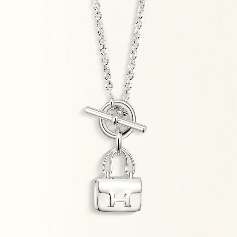 [Topon Jewelry]POP H PEDANT SILVER NECKLACE