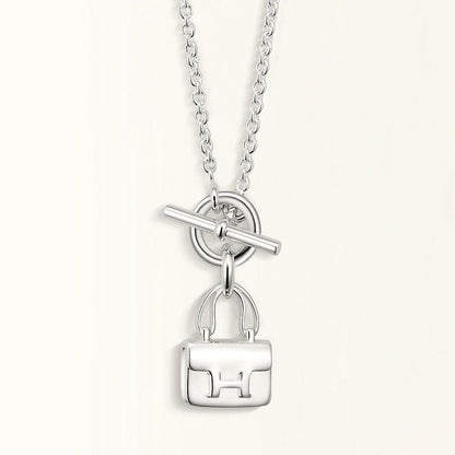 [Topon Jewelry]POP H PEDANT SILVER NECKLACE