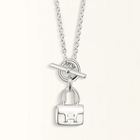 [Topon Jewelry]POP H PEDANT SILVER NECKLACE