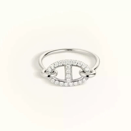 [Topon Jewelry]RONDE SMALL SILVER DIAMOND RING