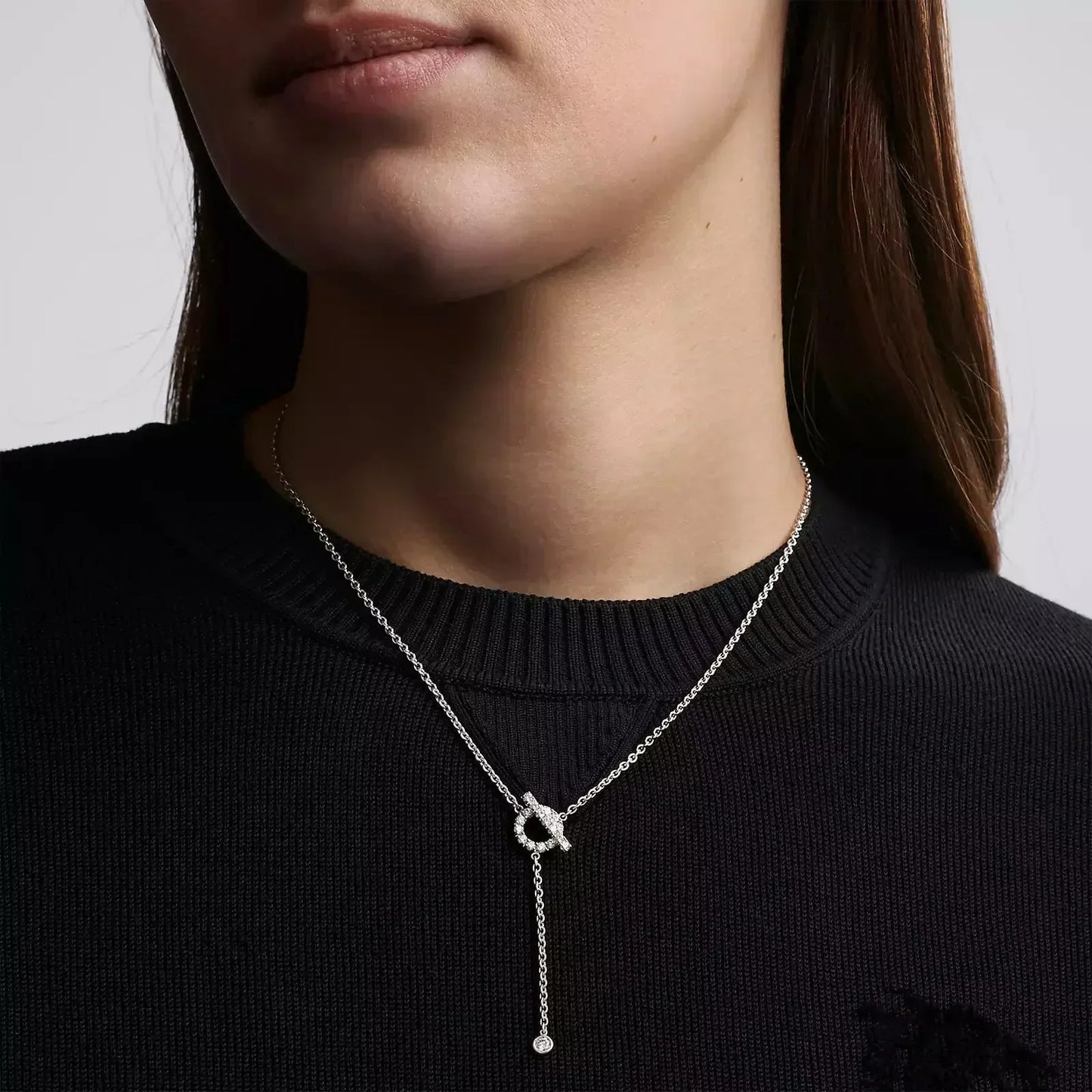 [Topon Jewelry]FINESSE SILVER DIAMOND NECKLACE