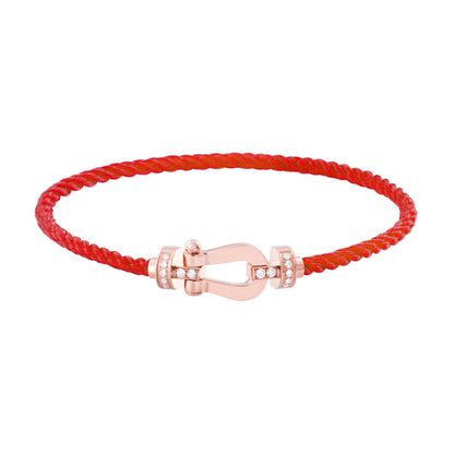 [Topon Jewelry]FORCE 10 HALF DIAMOND PINK GOLD RED CORDERI LARGE AND MEDIUM MODEL