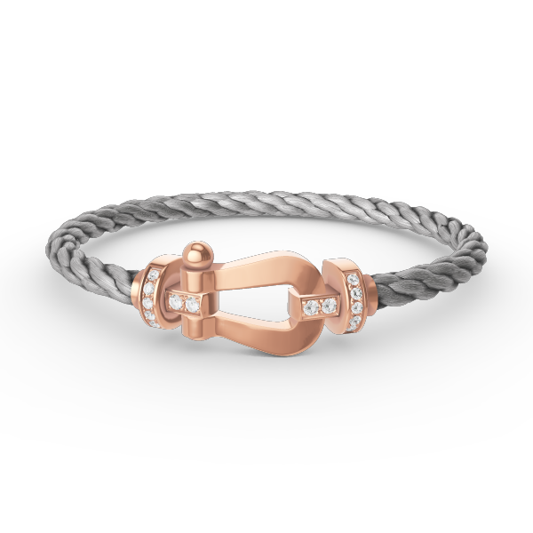 [Topon]FORCE LARGE HORSESHOE HALF DIAMOND BRACELET ROSE GOLD