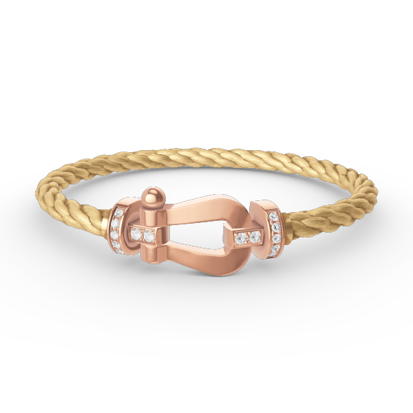 [Topon Jewelry]FORCE LARGE HORSESHOE HALF DIAMOND BRACELET ROSE GOLD