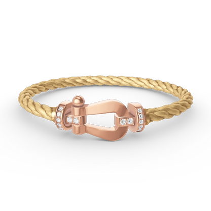 [Topon Jewelry]FORCE LARGE HORSESHOE HALF DIAMOND BRACELET ROSE GOLD