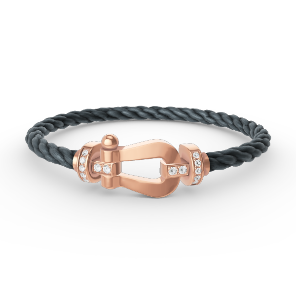 [Topon Jewelry]FORCE LARGE HORSESHOE HALF DIAMOND BRACELET ROSE GOLD