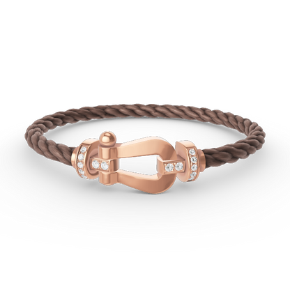 [Topon Jewelry]FORCE LARGE HORSESHOE HALF DIAMOND BRACELET ROSE GOLD