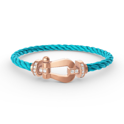 [Topon Jewelry]FORCE LARGE HORSESHOE HALF DIAMOND BRACELET ROSE GOLD