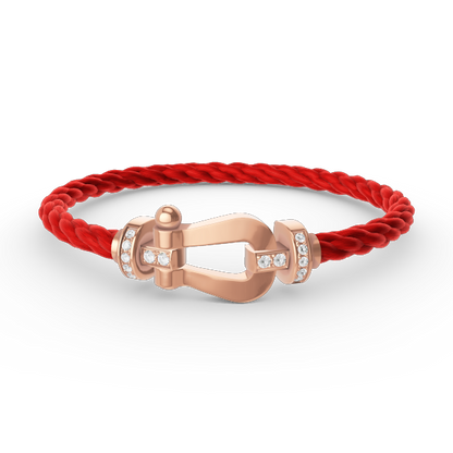 [Topon]FORCE LARGE HORSESHOE HALF DIAMOND BRACELET ROSE GOLD
