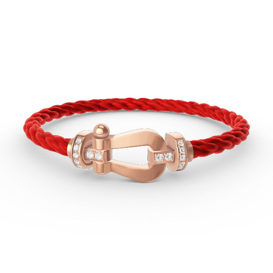 [Topon]FORCE LARGE HORSESHOE HALF DIAMOND BRACELET ROSE GOLD