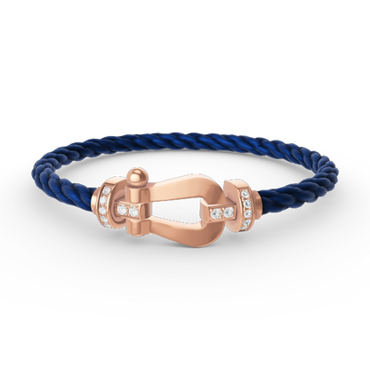 [Topon Jewelry]FORCE LARGE HORSESHOE HALF DIAMOND BRACELET ROSE GOLD