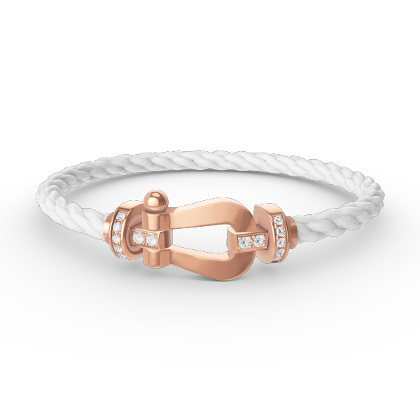 [Topon Jewelry]FORCE LARGE HORSESHOE HALF DIAMOND BRACELET ROSE GOLD