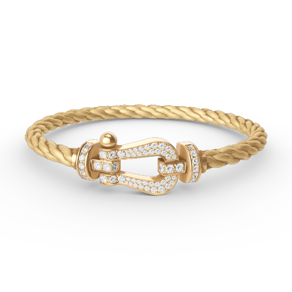 [Topon Jewelry]FORCE LARGE HORSESHOE FULL DIAMOND BRACELET GOLD