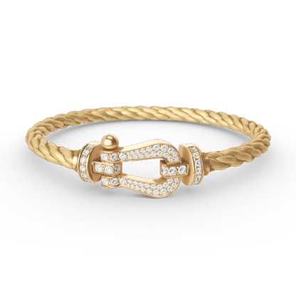 [Topon Jewelry]FORCE LARGE HORSESHOE FULL DIAMOND BRACELET GOLD