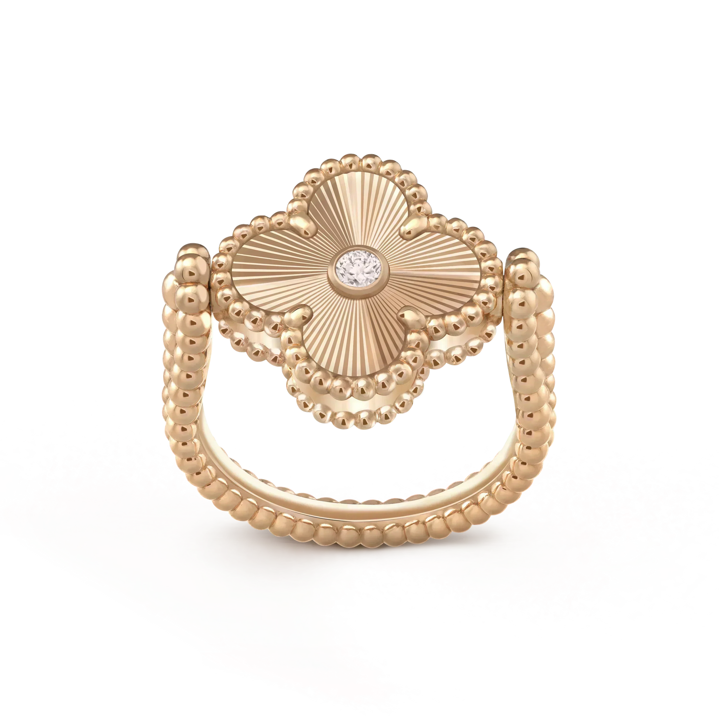 [Topon Jewelry]CLOVER RIVERSIBLE ROSE GOLD RING