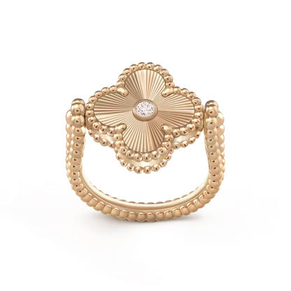 [Topon Jewelry]CLOVER RIVERSIBLE ROSE GOLD RING