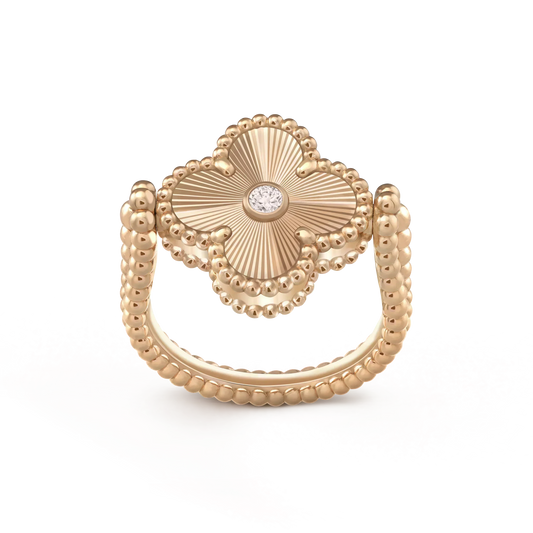 [Topon Jewelry]CLOVER RIVERSIBLE ROSE GOLD RING