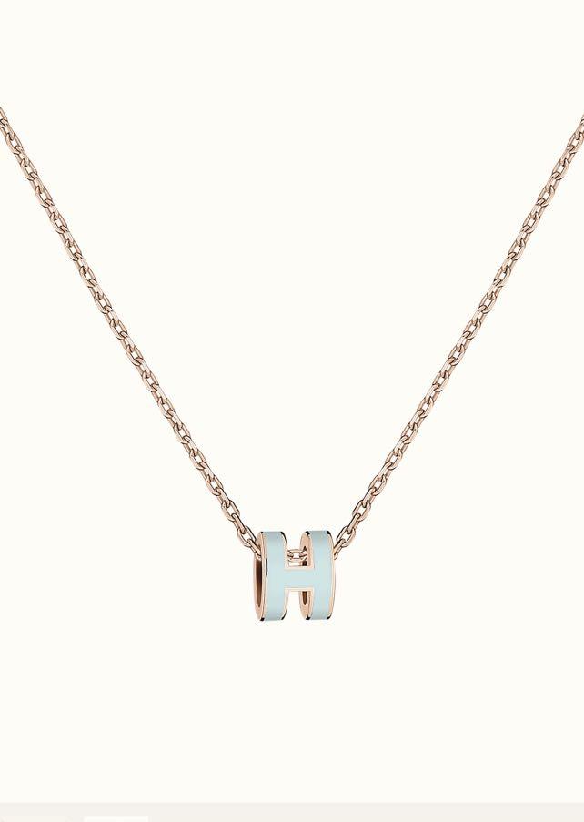 [Topon]POP H LIGHT BLUE NECKLACE
