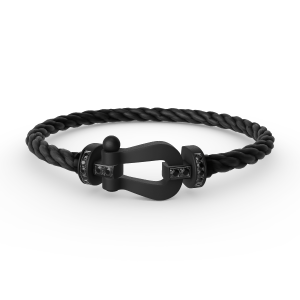 [Topon]FORCE LARGE SERIES HORSESHOE BLACK SAMURAI BRACELET