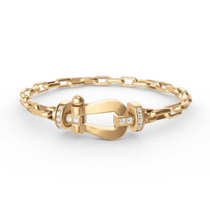 [Topon Jewelry]FORCE LARGE HORSESHOE CLASP  METAL BRACELET