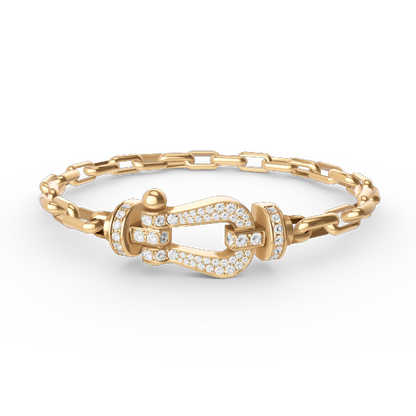 [Topon Jewelry]FORCE LARGE HORSESHOE CLASP  METAL BRACELET