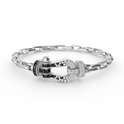 [Topon Jewelry]FORCE LARGE HORSESHOE CLASP  METAL BRACELET