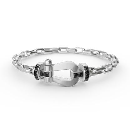 [Topon Jewelry]FORCE LARGE HORSESHOE CLASP  METAL BRACELET