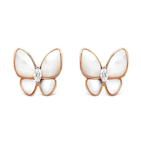 [Topon Jewelry]BUTTERFLY MOP DIAMOND EARRINGS