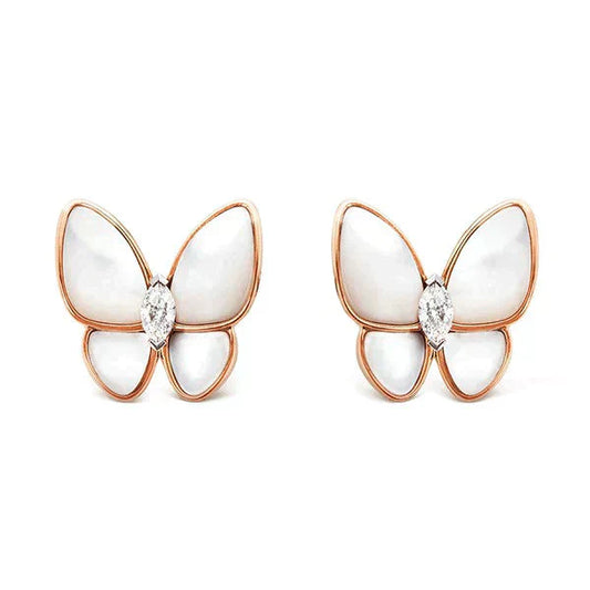 [Topon Jewelry]BUTTERFLY MOP DIAMOND EARRINGS