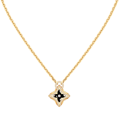 [Topon Jewelry]STAR PEDANT PINK GOLD DIAMOND NECKLACE