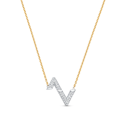 [Topon]VOLT SILVER DIAMOND PEDANT NECKLACE