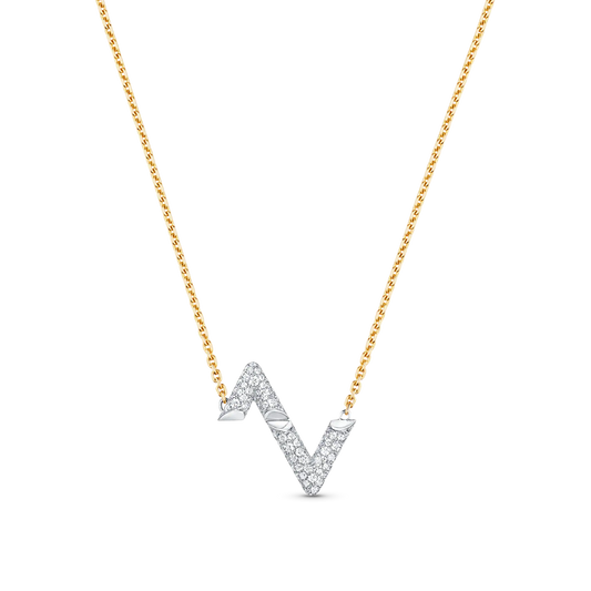 [Topon]VOLT SILVER DIAMOND PEDANT NECKLACE