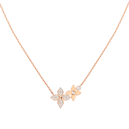 [Topon Jewelry]STAR BLOSSOM NECKLACE PINK GOLD DIAMONDS