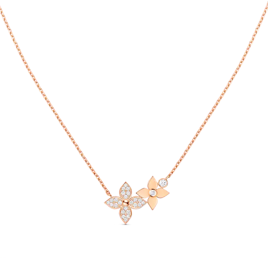 [Topon Jewelry]STAR BLOSSOM NECKLACE PINK GOLD DIAMONDS