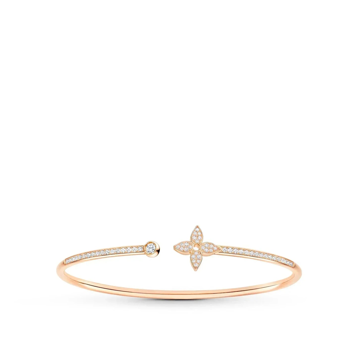 [Topon]IDYLLE PINK GOLD OPEN BRACELET DIAMOND PAVED