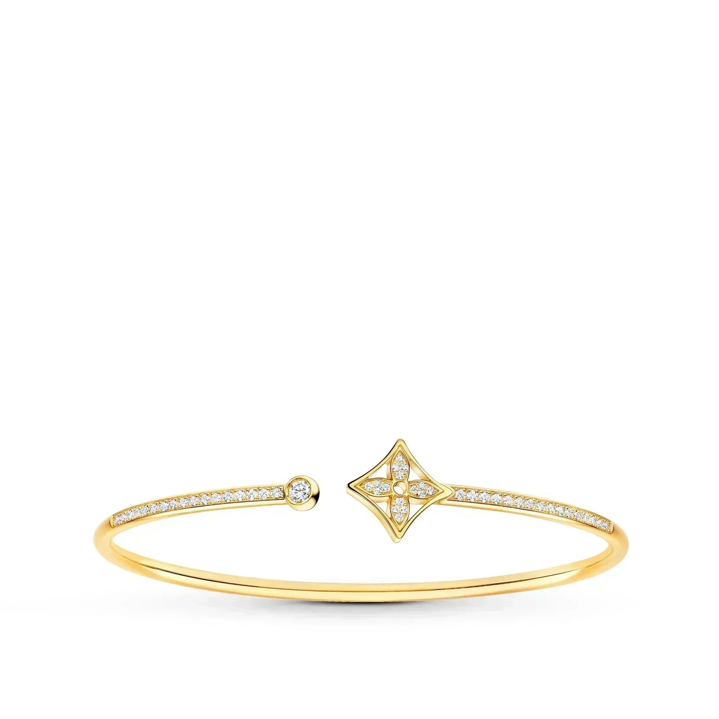 [Topon Jewelry]IDYLLE GOLD OPEN BRACELET DIAMOND PAVED