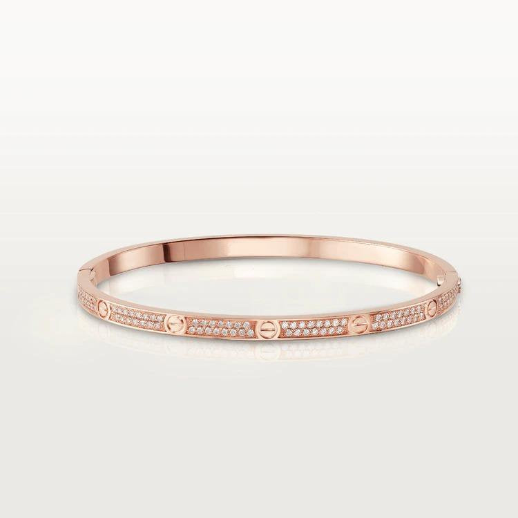 [Topon Jewelry]LOVE BRACELET 3.65MM DIAMOND-PAVED SILVER