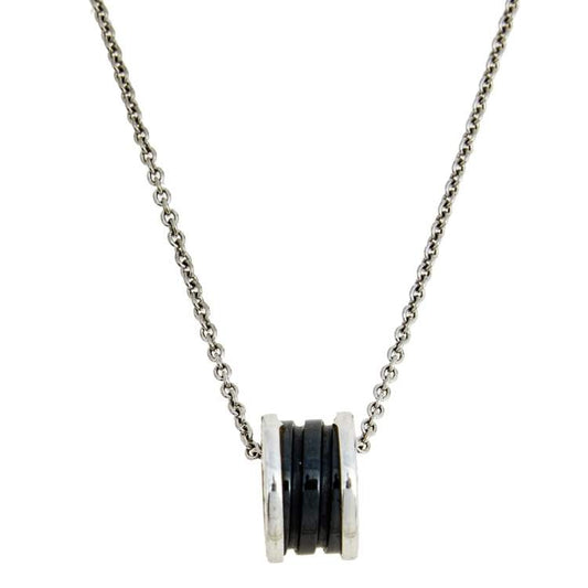 [Topon Jewelry]ZERO 1 BLACK CERAMIC SILVER NECKLACE