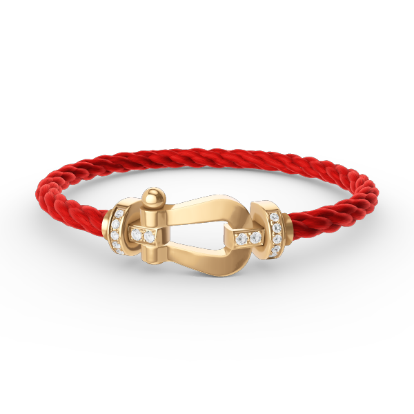 [Topon Jewelry]FORCE LARGE HORSESHOE HALF DIAMOND BRACELET GOLD