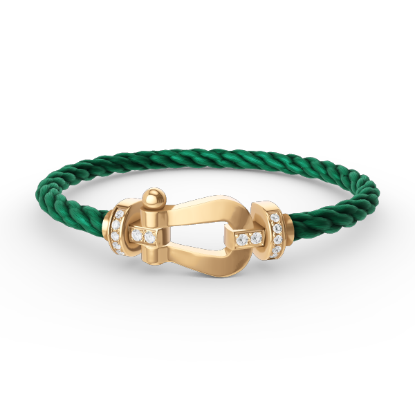 [Topon Jewelry]FORCE LARGE HORSESHOE HALF DIAMOND BRACELET GOLD