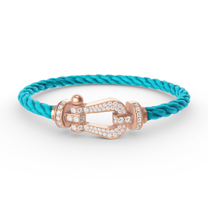 [Topon Jewelry]FORCE LARGE HORSESHOE FULL DIAMOND BRACELET ROSE GOLD