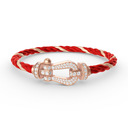 [Topon Jewelry]FORCE LARGE HORSESHOE FULL DIAMOND BRACELET ROSE GOLD