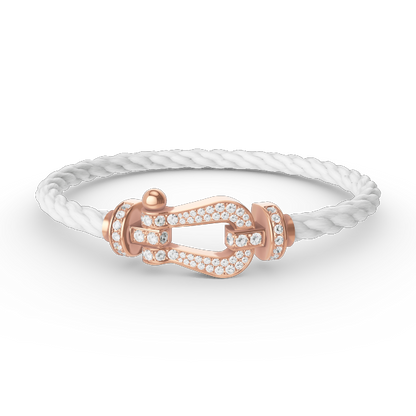 [Topon Jewelry]FORCE LARGE HORSESHOE FULL DIAMOND BRACELET ROSE GOLD